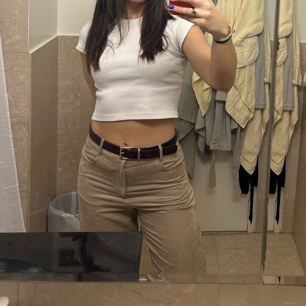 Zara suede pants